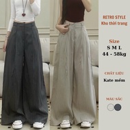 247store - Brown tone long striped wide-leg trousers with Retrstyle belt Q444P6K14