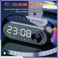 HOBBYHUB Clock Bluetooth Speaker, Loud Volume with LED Light Bluetooth Speakers, Portable Multifunct
