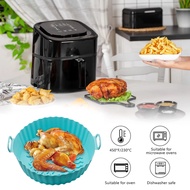 NDFTA Anti-Scalding Round Air Fryer Grill Pan Reusable Microwave Pizza Plate Pad Easy Clean Oven Fried Fries Basket Bakeware Supplies HSRHN