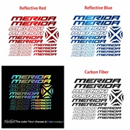 Red Color Merida Brand MTB Road Bike Cycling Vinyl Stickers For Frame Décor Merida Bicycle Decal Sti