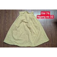 Long beige khaki skirt with elastic waist, 1-layer beige skirt, clearance item