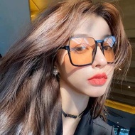 sunglasses women spek mata hitam Cermin mata hitam versi Korea keperibadian selebriti bersih kacamata bingkai bingkai besar wanita wajah bulat menunjukkan wajah bergaya kecil cermin mata hitam berwarna coklat