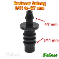 Hose Reducer Connector Size 4/7 mm to 8/11 mm or 1/4 inch to 5/18 / 3/8 inch