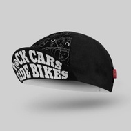 Bicycle Hat - BELLO COTTON CYCLING CAP - F@CK CARS RIDE BIKES