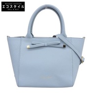 二手 Blue Label Crestbridge RIBON皮革兩用肩包/手提包，女士，藍色
