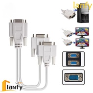 LANFY SVGA Adapter, Male To 2 Female Dual Port VGA Adapter, Video Splitter 25cm Length Splitter Desi