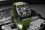 Tebaru Jam Tangan Pria Evans Jayden Kotak Rubber Sport Chronograph Original Berkualitas