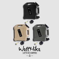 WellHike 12L Outdoor Camping Water Container, Portable Large Capacity, Multi-Directional Anti-Tilt, 