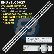 Backlight TV LG 43 Inch 43LH511T 43LJ510T 43LH570T 43LH511T-TE.ATIALJD 43LW300C-TA.BTIALJD