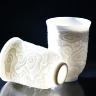 Termurah 150 ml Chinese Tea Cup Jade Ceramic Cangkir Kramik Ukur Mega