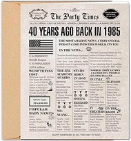 DUGUTUL Vintage 40th Birthday Card, 40 Birthday Decoration, Happy 40th, Nostalgic Birthday Card for 