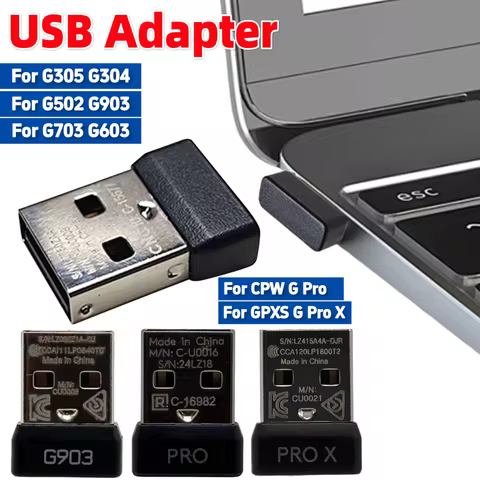 For G903 G703 G304/G305 USB Mouse Receiver Adapter Wireless Gaming Mouse USB Dongle Receiver 2.4Ghz