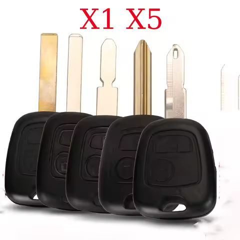 jingyuqin X1 X5 Car Key Shell Fob Cover For Peugeot 107 206 207 306 307 407 For Citroen C1 C2 C3 C4 
