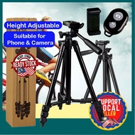 [BUDGET🔥] PHONE CAMERA TRIPOD COMPACT Adjustable Height Camera Lightweight Bluetooth Holder Phone St