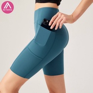 ACTIVE Pants Shorts Biker Knee Length Side Pockets Gym
