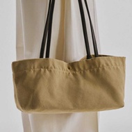 ** Row Same Style Idaho Long Handle Canvas Bag Summer Old Money Style Cloth Patchwork Sheepskin Tote