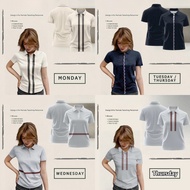 Deped Teacher Uniform Polo Shirt & T Shirts Monday To Thursday Women's Uniform Teacher's Uniform Wo