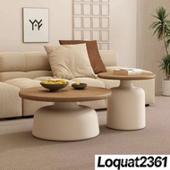 Cream Style Apartment Coffee Table Living Room Household Small Apartment Side Table Simple Influence