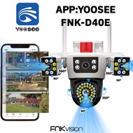 FNKvision YOOSEE กล้องวงจรปิดแสดงผล3หน้าจอ Full HD 18MP กลางคืนภาพเป็นสี พูดโต้ตอบได้ IP67กันน้ํา ระ
