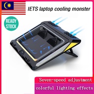 IETS Gaming Laptop Cooler GT300 4500RPM Laptop Fan Cooling Pad Laptop fan stand for 12-17 inch kipas laptop cooling high