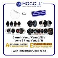 Mocoll Matte/Explosion Proof HD Screen Protector for Garmin Venu/Venu 2/2S/ Venu 2 Plus/ Venu 3/3S Smartwatch (2 Pieces)