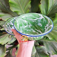 HIJAU GRIYA NATURE [COD] Bowl Antique Vintage Antique Enamel Blirik Basin Zinc Blek Green Kedaung Ae