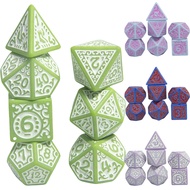 7pcs Digital Dice Set Acrylic Polyhedral Dice for Board Game As Gift Entertainment Supplies Dice D4 