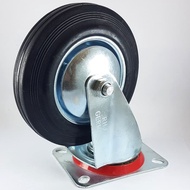 6 live trolley wheels, rubber trolley wheels, display cart wheels