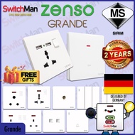 [SIRIM] ZENSO Grande Switch & Socket Suis Rumah 13/15/20/45A 3/4 Gang 1/2 Way Multiple USB Water Hea