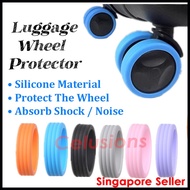 【SG Seller】⭐Luggage Wheels Cover⭐ Silicone Suitcase Wheel Protector Office Chair Caster Wheel Sleeve