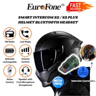 EUROFONE WIRELESS MOTOR HELMET BLUETOOTH HEADSET INTERCOM ( HELMET EARPHONE EUROFONE S2 Plus Helmet 