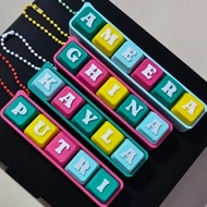 GANTUNGAN Custom Keychain Name Fidget Keyboard Keycaps Clicker Sound Clicky