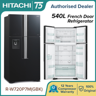 Hitachi 4 Door Big French Fridge Refrigerator (586L) R-W720P7M Peti Sejuk 电冰箱【 DELIVERY BY SELLER 】