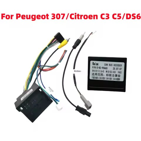 Raise PSA-RZ-65 Canbus 16 Pin Car Stereo Android Harness For Peugeot 307 308/Citroen Berlingo/C4 /C-