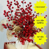 High Quality Red East Peach Branches, Home, Office, Decor [12 Branches]