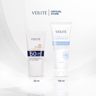 Verite UV Expert Sunscreen + Skin Barrier Cleansing gel กันแดด &amp; เจลล้างหน้า