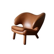 北歐櫥窗/House of Finn Juhl Pelican Chair 鵜鶘椅(無釦 / 胡桃木 / 焦糖色皮革)