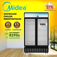 SYK Midea Chiller Fridge MDRZ952FGG30 980L Chiller 2 Door Showcase Chiller Refridgerator Peti Sejuk Kedai Besar 2 Pintu