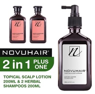 NOVUHAIR Topical Scalp Lotion & Herbal Shampoo 200ml