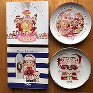 Fujiya Peko-chan Christmas Plate, 2002, 2004-2008, 1 Each, Total of 6