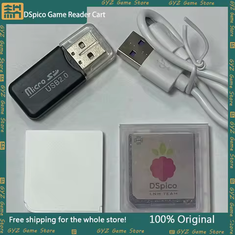 DSpico Game Reader Cart 3D-Printed Molded Transparent Case With RP2040 MCU For NDS NDSL DSi 3DS Hand
