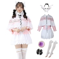 HNZQE Kamui Kanna Cosplay Costume Miss Kobayashi Dragon Maid Cosplay Women's Anime Maid Dress With S