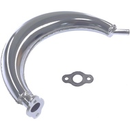 Sthus40mm Peredam Bunyi Separuh Bulan Hitam Untuk Enjin 49cc 60cc 66cc 80cc 2-Langkah Motor Basikal 