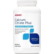 GNC Calcium Citrate Plus 800mg Supplement, Supports Health, 45 Servings