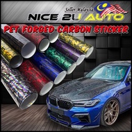 Pet Forged Carbon Sticker Wrap Film Sticker Premium Quality Glossy Car Decal Wrap For Car Vehicle