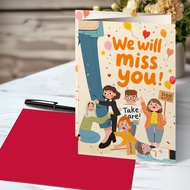 Trifold Super Large Goodbye Farewell Greeting Card for  Female Boss Coworkers Team Group Class Colle