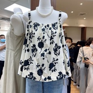 加大 大码 背心女 Vest Women胖MM特大码300斤设计感小众碎花吊带上衣女港风别致宽松背心上衣211.26