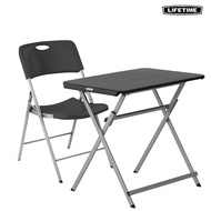 Lifetime USA Black Folding Chair (1 pc) &amp; Lifetime USA 30 Inch Black Table (1 pc) - Durable!