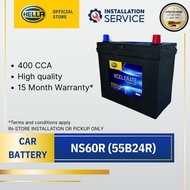 (With Installation) HELLA NS60R (55B24R) Maintenance Free Car Battery