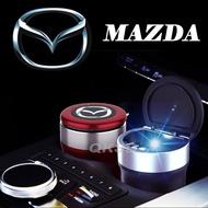 Car Ashtray Mazda Logo Mazda2 3 6 CX-3 5 9 MX-5 BT-50 Car Accessories Portable ashtray Multi-functional ashtray LED